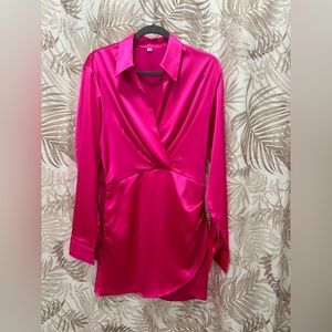 Barbie pink polyester dress!